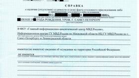 Как выглядит справка об отсутствии в ДНС