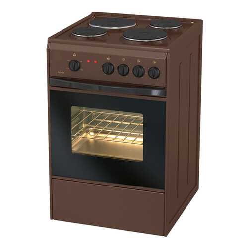 Электрическая плита Flama АЕ14010 B Brown в ДНС