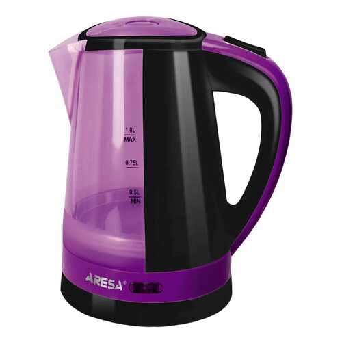 Чайник электрический Aresa AR-3434 Purple/Black в ДНС