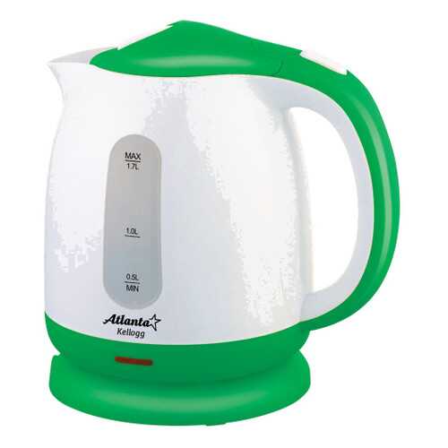 Чайник электрический Atlanta ATH-2371 White/Green в ДНС