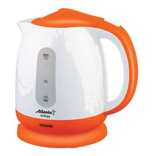 Чайник электрический Atlanta ATH-2371 White/Orange в ДНС