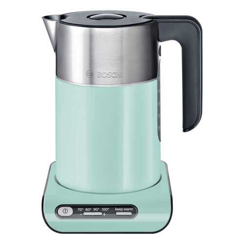 Чайник электрический Bosch TWK8612P Silver/Green в ДНС