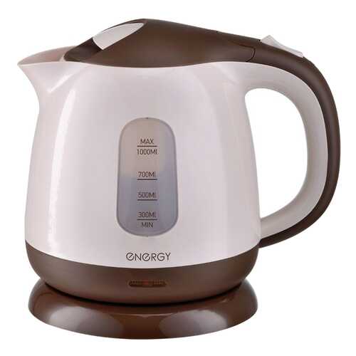 Чайник электрический Energy E-275 White/Brown в ДНС