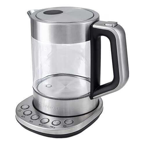 Чайник электрический Kitfort KT-616 Silver/Black в ДНС