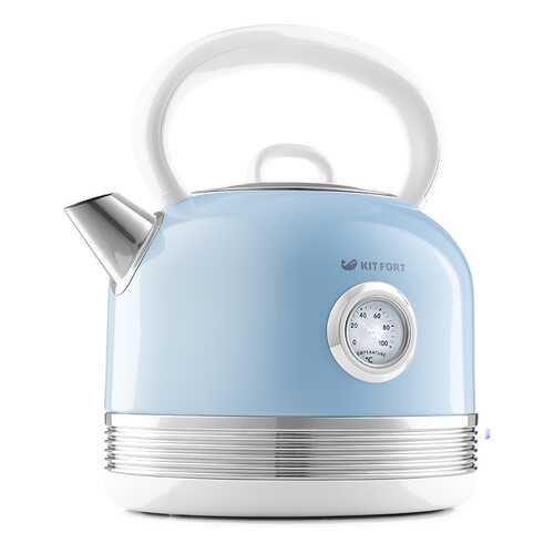 Чайник электрический Kitfort КТ-634-4 Blue/White в ДНС