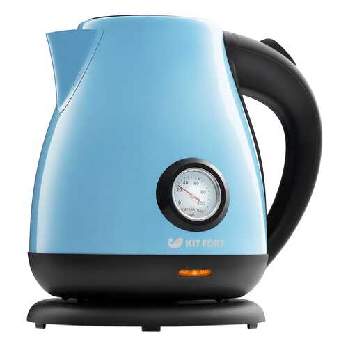 Чайник электрический Kitfort КТ-642-2 Black/Blue в ДНС