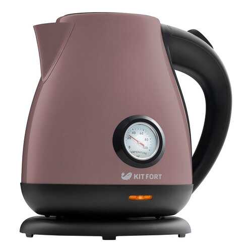Чайник электрический Kitfort КТ-642-4 Black/Brown в ДНС