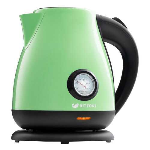 Чайник электрический Kitfort КТ-642-6 Black/Green в ДНС