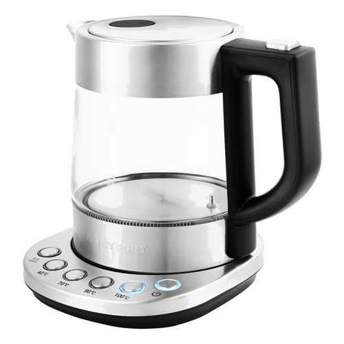 Чайник электрический Kitfort КТ-648 Black/Silver в ДНС