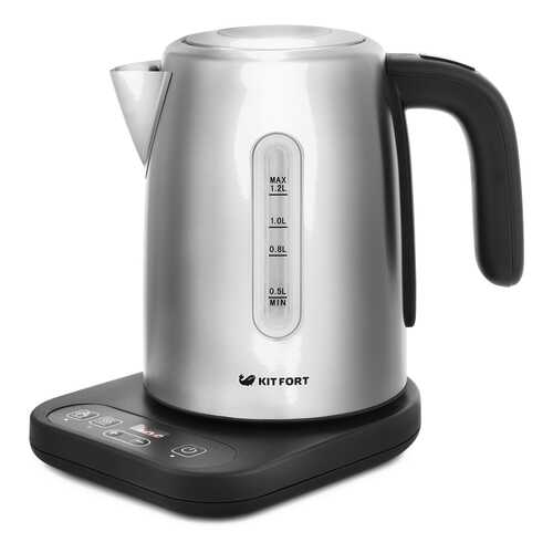 Чайник электрический Kitfort КТ-662 Silver/Black в ДНС