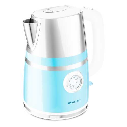 Чайник электрический Kitfort КТ-670-4 Silver/Blue в ДНС