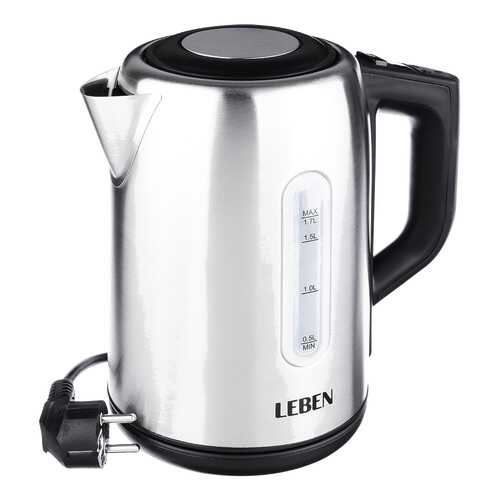 Чайник электрический LEBEN 291-045 Silver/Black в ДНС