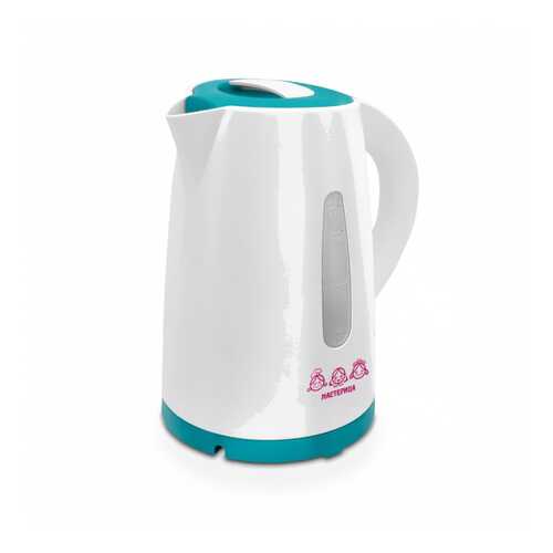 Чайник электрический Мастерица ЕК-1701M White/Turquoise в ДНС