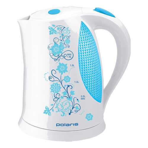Чайник электрический Polaris PWK 1822CLR White/Blue в ДНС