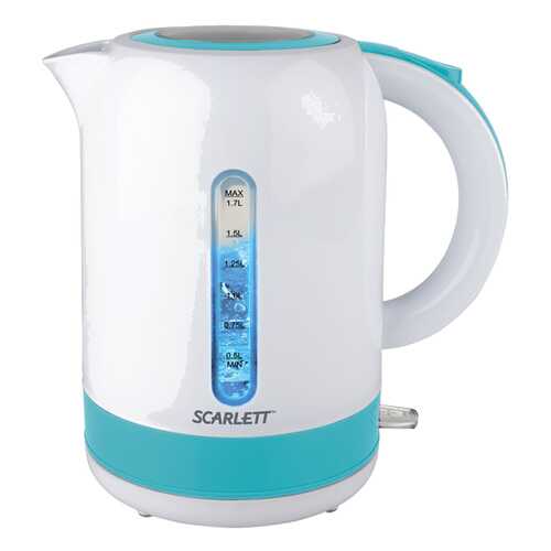 Чайник электрический Scarlett SC-EK18P42 White/Blue в ДНС