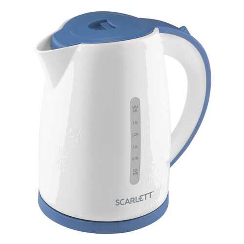 Чайник электрический Scarlett SC-EK18P44 White/Blue в ДНС