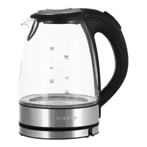 Чайник электрический Scarlett SC-EK27G12 Black/Silver в ДНС