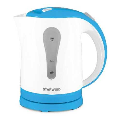 Чайник электрический Starwind SKP1217 White/Blue в ДНС