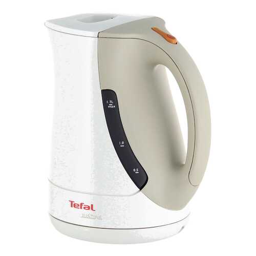 Чайник электрический Tefal Justine BF560140 White/Beige в ДНС