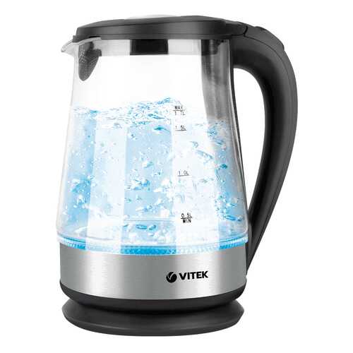 Чайник электрический Vitek 7077(MC) Black/Silver в ДНС