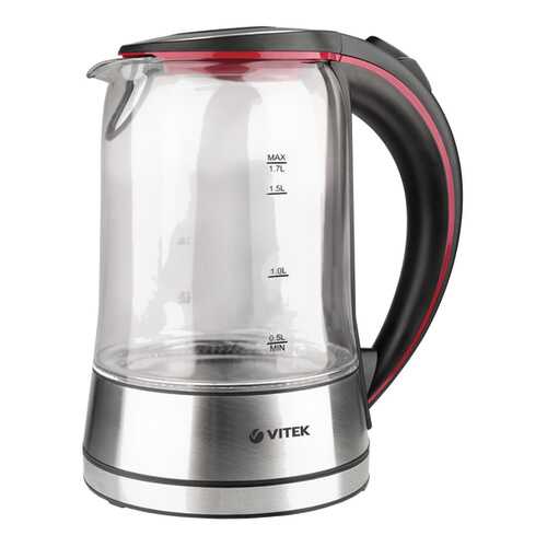 Чайник электрический Vitek VT-7009 TR Silver/Black в ДНС