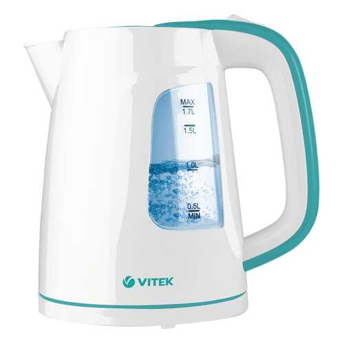 Чайник электрический Vitek VT-7022 White/Green в ДНС
