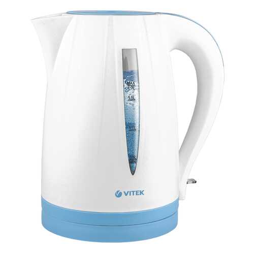 Чайник электрический Vitek VT-7031 White/Blue в ДНС