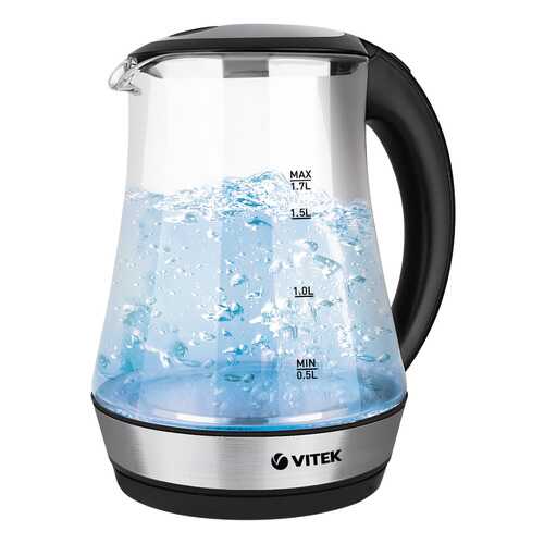 Чайник электрический Vitek VT-7035 TR Black/Silver в ДНС