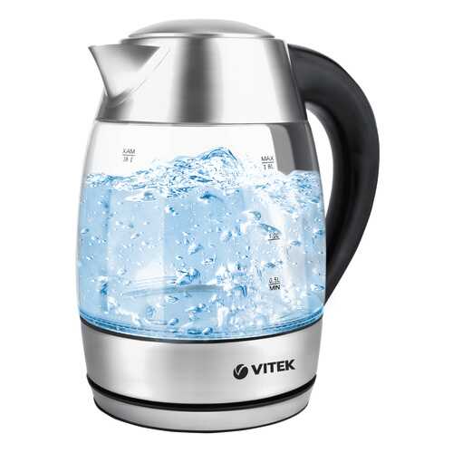 Чайник электрический Vitek VT-7047 TR Black/Silver в ДНС