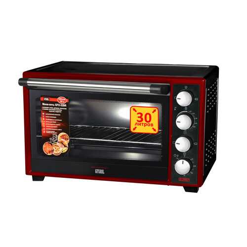 Мини-печь GFGRIL GFO-32BR Black/Red в ДНС