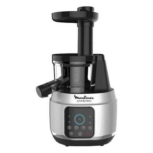 Соковыжималка шнековая Moulinex ZU420E10 black/silver в ДНС