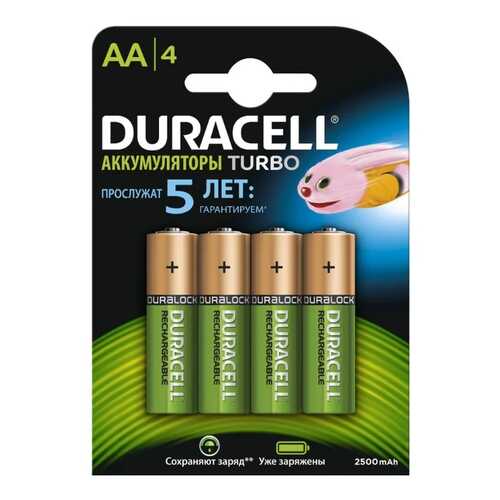 Аккумуляторная батарея Duracell Turbo HR6-4BL 4 шт в ДНС