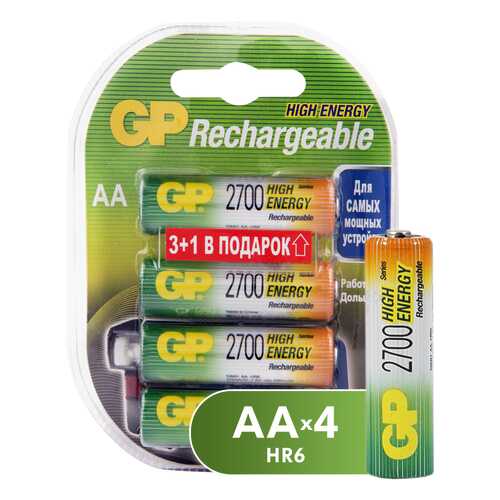 Аккумуляторная батарея GP Batteries 270AAHC3/1-2CR4 4 шт в ДНС