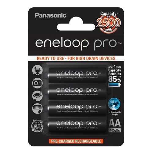 Аккумуляторная батарея Panasonic Eneloop BK-3HCDE/4BE 4 шт в ДНС