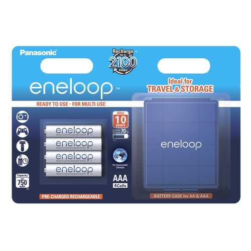 Аккумуляторная батарея Panasonic Eneloop BK-4MCCEC4BE 4 шт в ДНС