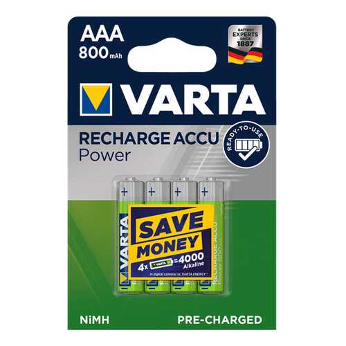 Аккумуляторная батарея Varta RECHARGE ACCU POWER 56703 4 шт в ДНС