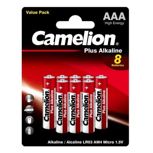 Батарейка Camelion LR03 Plus Alkaline BL-8 8 шт в ДНС