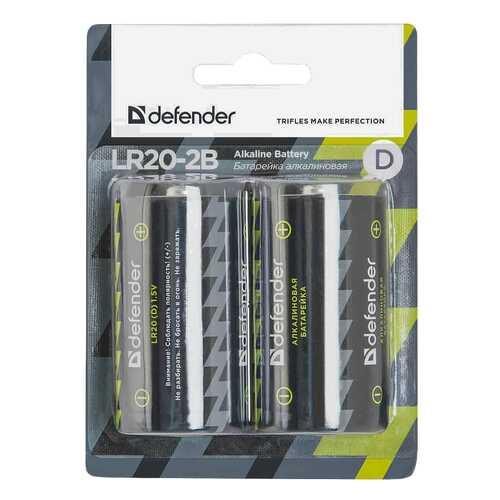 Батарейка Defender LR20-2B 2 шт в ДНС