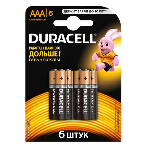 Батарейка Duracell Basic LR03 6 шт в ДНС