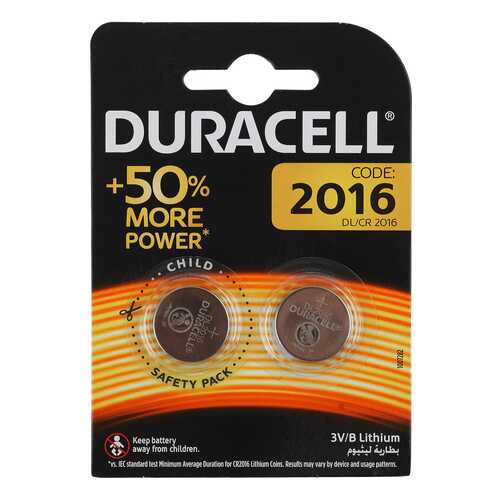 Батарейка Duracell CR2016-2BL 2 шт в ДНС