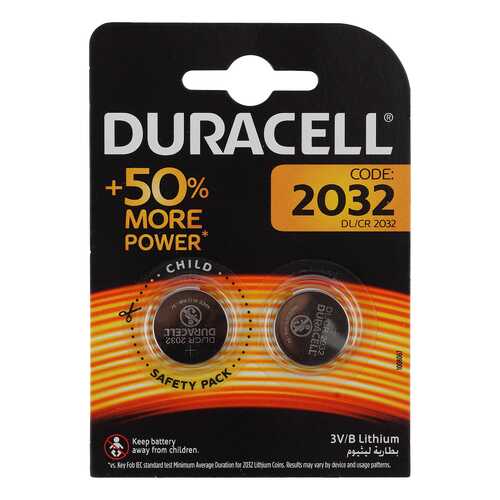 Батарейка Duracell CR2032-2BL 2 шт в ДНС