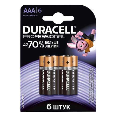 Батарейка Duracell Professional LR03/MN2400 6 шт в ДНС