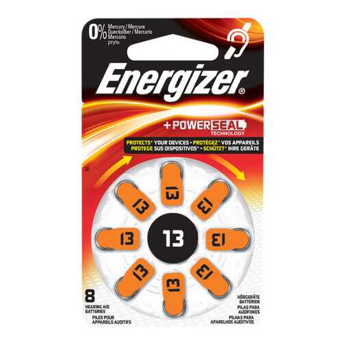 Батарейка Energizer Hearing Zinc Air 13 DP-8 8 шт в ДНС