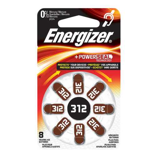 Батарейка Energizer Hearing Zinc Air 312 DP-8 8 шт в ДНС