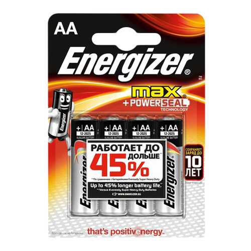 Батарейка Energizer MAX E91/AA BP4 4 шт в ДНС