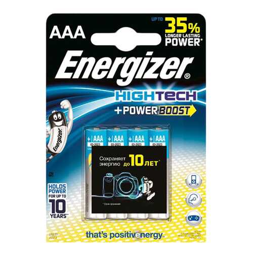 Батарейка Energizer Power Boost Tech AAA-LR03 4 шт в ДНС