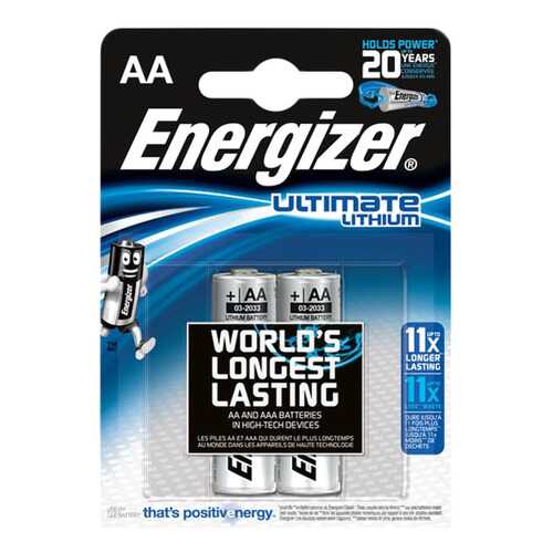 Батарейка Energizer Ultimate lithium AA FSB2 2 шт в ДНС