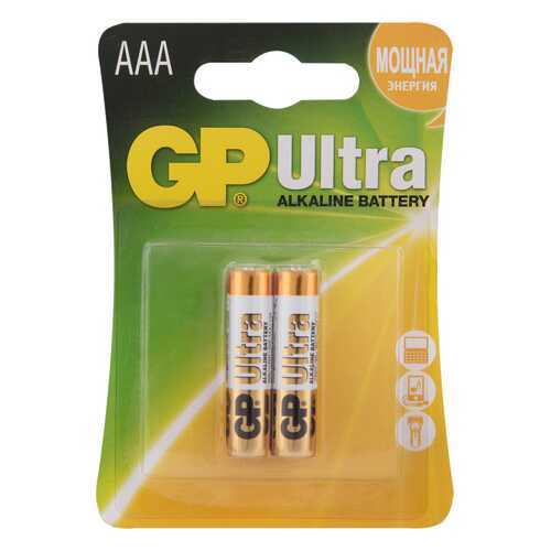 Батарейка GP Batteries Ultra Alkaline AAA 24AUP-2CR2 20/160 2 шт в ДНС