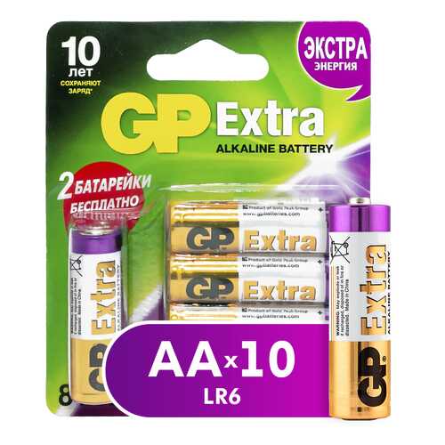 Батарейка GP Extra AA (15AX8/2-2CR10 /240) 10 шт в ДНС