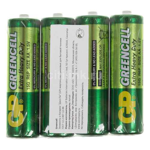 Батарейка GP Greencell AA R06-4BL 15G-2CR4 4 шт в ДНС